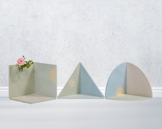 京都表具協同組合「SENSE of 京表具」ミニ屏風 ○△□ 寺﨑 惠美子 Terasaki Emiko