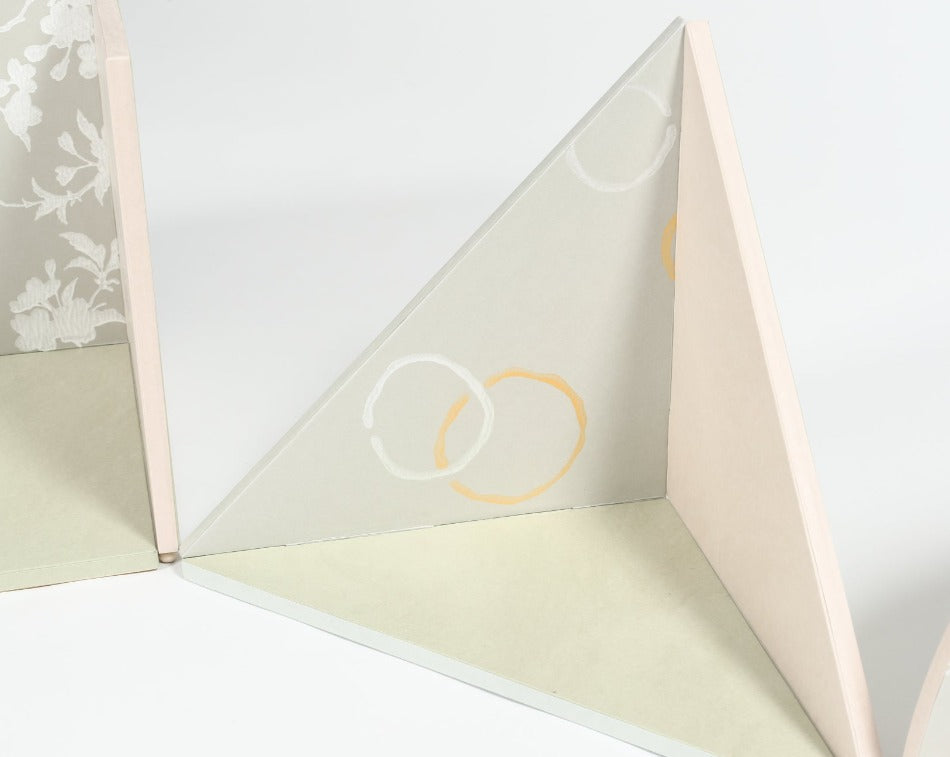 京都表具協同組合「SENSE of 京表具」ミニ屏風 ○△□ 寺﨑 惠美子 Terasaki Emiko