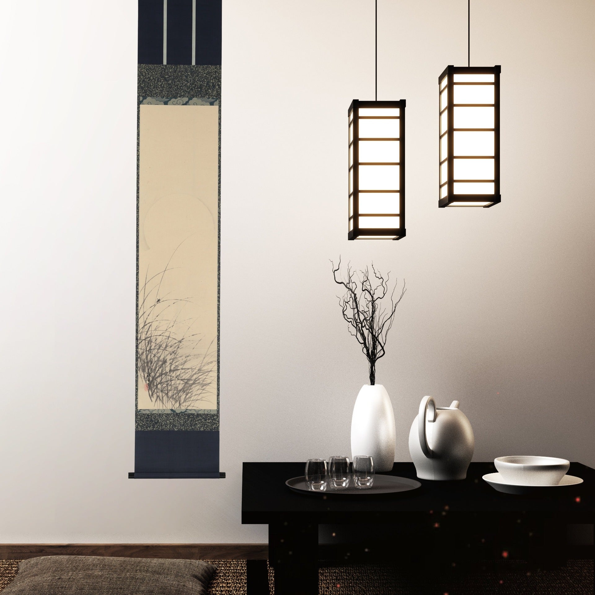 京都表具協同組合「SENSE of 京表具」掛け軸 コオロギ 関 修法 Seki Nobumichi