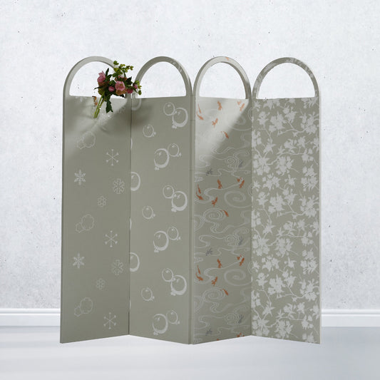 京都表具協同組合「SENSE of 京表具」屏風 四季の月 寺﨑 惠美子 Terasaki Emiko