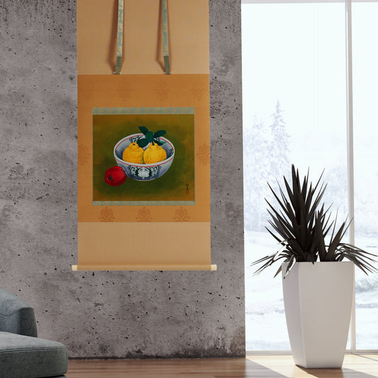 京都表具協同組合「SENSE of 京表具」掛け軸 絹本 果実 田中 浩 Tanaka Hiroshi