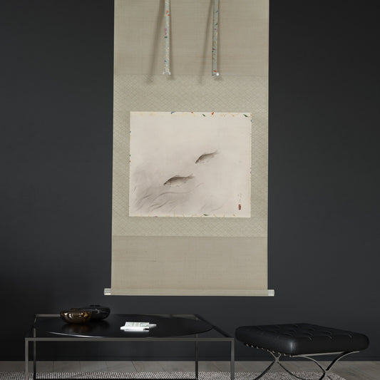 京都表具協同組合「SENSE of 京表具」掛け軸 鮒 衣川 充洋 Kinugawa Mitsuhiro