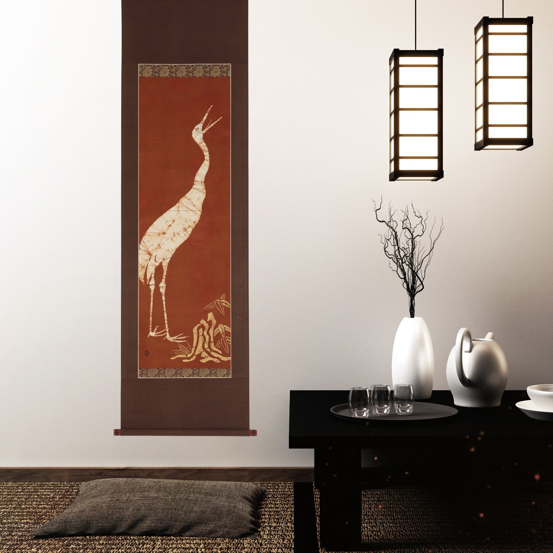 掛け軸 鶴鳴 – SENSE of 京表具